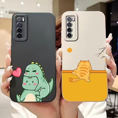 For Huawei Nova 7 5G Case Cute Dinosaur Cartoon Cover Shockproof Phone Case For Huawei Nova 7 Pro No
