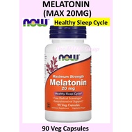 NOW Foods Melatonin 20 mg Maximum Strength, 90 Veg Capsules