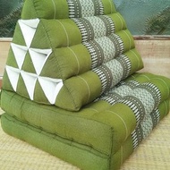 三角枕，2 折，10 個隔層，50 x 120 厘米，Khit 枕頭，靠墊枕頭，木棉枕頭，Khit 圖案木棉床墊。