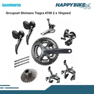 SHIMANO Groupset Tiagra 4700 Komponen Sepeda 10 Speed 11-34T Crank Double Chain x10 Roadbike