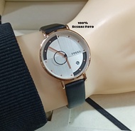 Fosil Jam Tangan Wanita Cewek Tali Kulit Tanggal Aktif Bulat Kecil Elegan Korean Style Import