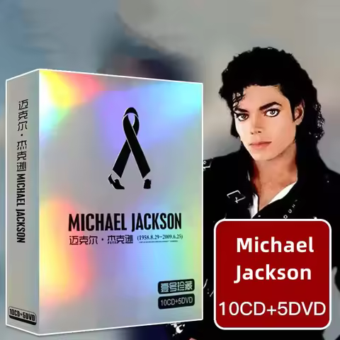 King of pop Michael Jackson Music CD Greatest Hits Album 10pcs Music Record+5DVD Cosplay Walkman Car