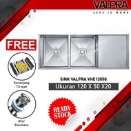 KITCHEN SINK STAINLESS VALPRA VHE 12050 RAK BAK CUCI PIRING - Murah