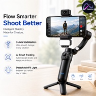 Explorer 3 Axis Phone Gimbal Stabilizer AI Tracking Anti Shake Vlog Video Creator with Fill Light Bu