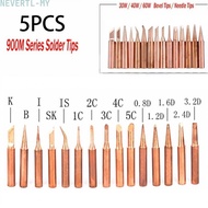 [LUMY]Premium 900M T Copper Soldering Iron Tip Set (5pcs) for Different Soldering Jobs【Ready Stock】