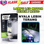 Lampu Utama Motor Putih - Lampu Led Motor Motor Beat Vario Supra Nmax Aerox ADV Revo Mio Satria FU Langsung Pasang - Lampu Led H6 ECO 9 - AC DC / Lampu Depan Motor Hi-Lo / Lampu Led Utama Depan Bebek Metik PNP Motor Bebek Matic