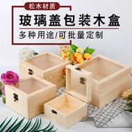 Eternal Flower Wooden Box European High-end Wedding Return Gift Box Pine Wood Wedding Candy Box Glas