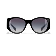 Kacamata Chanel wanita oval acetate frame hitam 100% original
