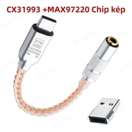 USB Loại C Đến 3.5mm HiFi Tai Nghe Khuếch Đại DAC Bộ Giải Mã Âm Thanh CX31993 Chip 32b/384kHz IEM AM