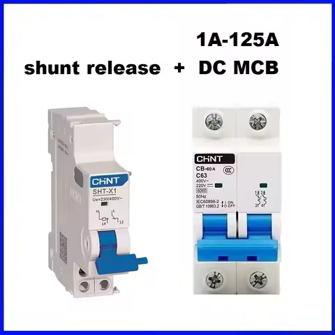 CHINT DC MCB With Shunt Release Solar Energy Photovoltaic Mini Circuit Breaker 1P 2P DC110V DC2200V 