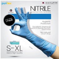 Puritex Nitrile 400mm Powder Free Examination Gloves, Long glove, Elbow Length glove / 1 PAIR