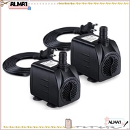 ALMA 2Pcs Filters, Hydroponic Systems 15W Aquarium Pumps, Mini Black Aquarium Water Pump