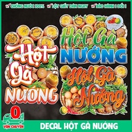Grilled chicken and bean egg stickers, cart decoration stickers, wall stickers, balut street food sn