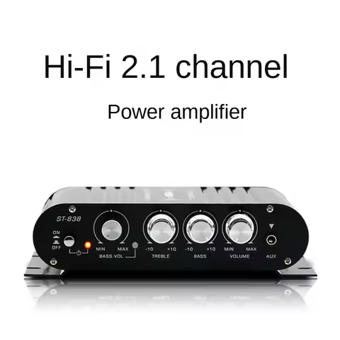 2.1 Channel ST-838 Amplifier Subwooferoof Car MP3 HIFI Amplifier 12V Super Bass Power Amplifier for 