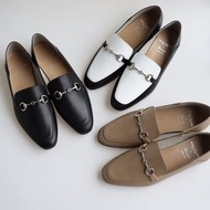 全新日本製  flower's by siete × Recipe 多色真皮方頭金屬扣平底鞋(軟皮生膠底超舒服)-*2023秋冬新款*FR102*