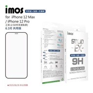imos iPhone 12系列窄黑邊防塵網 (2.5D滿版)玻璃螢幕保護貼