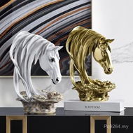Craft TV Cabinet Retro Living Room Decoration Creative Horse Head Home Accessories American Country 