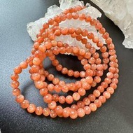 小極品-深橙色/金太陽/太陽石5.6mm+（3圈）手珠手鍊DIY串珠•