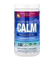 [ แมกนีเซียม แบบชง ] Natural Vitality CALM The Anti-Stress Drink Mix Raspberry-Lemon Flavor 16 oz (4
