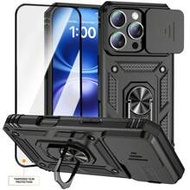 เคสโทรศัพท์ทนทานพร้อมขาตั้งหมุนได้ 360 องศา, เข้ากันได้กับ iPhone 16 Pro Max, Redmi Note 11/12/13 Pr