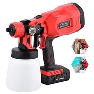 Offer Ready Stock Cordless Paint Spray Gun 18V High Power Home Electric Paint Sprayer 1 Nozzle Easy 