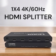 1 IN 4 OUT 4K/60Hz HDCP HTDV HDMI SPLITTER