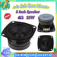 4 Ohm 15W Mini Subwoofer Speaker 3 inch High Power HIFI Low Bass Magnet Tebal Karet Besar Low Bass Speker Magnet