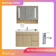 Rabdoge Bathroom Wall Cabinet Ceramic Basin With Smart LED Mirror Cabinet