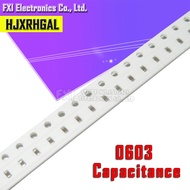 100pcs 0603  SMD Thick Film hjxrhgal Chip Multilayer Ceramic Capacitor 330PF-10UF  330PF 470PF 680PF