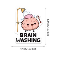 cartoon brain Stickers Biology Human Body Skeleton 50 Pieces
