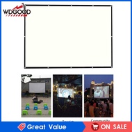 WDGOOD โปรเจคเตอร์แบบพกพาจอโปรเจคเตอร์150นิ้ว12ตะขอ