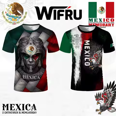 2026 Mexico Constitution Day T-shirt Gift Fashion 3D Print Graphic Tees Men's Women's Outdoor Street