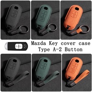 Suede Leather Car Key Case Cover Keychain 2 Button 3 Button Key for Mazda CX3 CX4 CX5 CX8 CX30 Axela