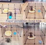 Kandang Kucing Anjing Hamster Burung Pagar Besi DIY Jaring Hewan Rumah