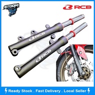 RCB 2024 NEW Y15 LC135 RSX150 RCB FORK FE SERIES FRONT FORK BLACK COLOR ABSORBER DEPAN  LC4S Y16 RSX