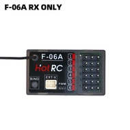 HOTRC DS-650 6CH 2.4G Radio System Transmitter Color Screen Remote Controller w/ F-06A Receiver for 