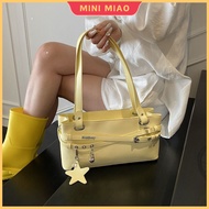 Korean Yellow Shoulder Bag | KPOP Idol Unique Underarm | Campus Picnic Night Baddie Chic