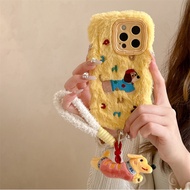 秋冬毛绒腊肠狗适用华为mate60pro/70手机壳Pura70/80软壳P60挂绳autumn winter plush dachshund for huawei mate20260103