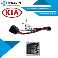 Dynavin Car Stereo Power Harness Socket KIA For Android Player 9"/10