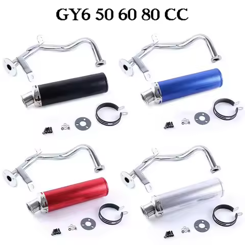 gy6 Exhaust Scooter Moped GY6 50 80 Exhaust GY6 139QMB QMB139 1P39QMB 4 Stroke 50cc Chinese Scooters