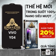 Vivo Y04 Cowcase full screen tempered | Screen protector for Vivo