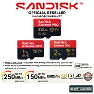 SanDisk Extreme Pro microSD Card 512GB 1TB 2TB 4K UHD A2 Class 10