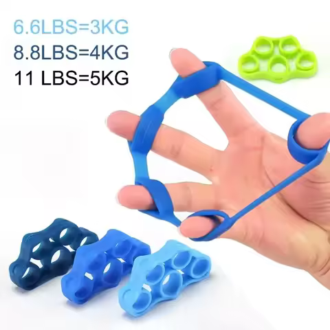 1/3/5/8Pcs Finger Gripper Gym Hand Grip Resistance Band Wrist Stretcher Elastic Five Finger Expander