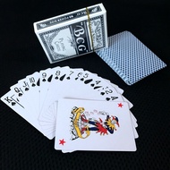 【New Arrivals】 Casino Playing 52 + 2 Joker Deck Plastic Coat Coated Playing Cards Game 63*88mm Paper