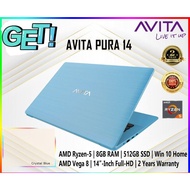 Avita Liber V14 R5 14'' FHD Laptop ( Ryzen 5 3500U, 8GB, 512GB SSD, ATI, W10 )