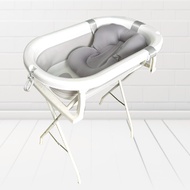 (ส่งจากไทย) Bubble Beans อ่างอาบน้ำเด็กมีขาตั้ง พับได้ พร้อมเบาะรองอาบน้ำ รุ่น Bubsy