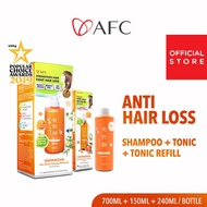 ★ AFC Shokaigan Scalp Therapy Shampoo + Hair Growth Tonic + Refill ★ Anti Hair Loss Strengthen Hydra