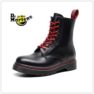 Dr. Martens Air Wair 1460 Cool Black Red Martin Boots Crusty Couple Models VODQ