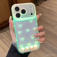 Yellow Iphone16ProMax Case,Vibrant Ibrant LED Bowknot Phone Case, Built-in LED Colorful Glowing Cell