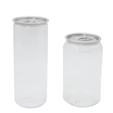 200pcs 330ml/250ml Can with Lid PET Bottle Cap Lid PET Can for Milk Tea/coffee/Beverage/Drink